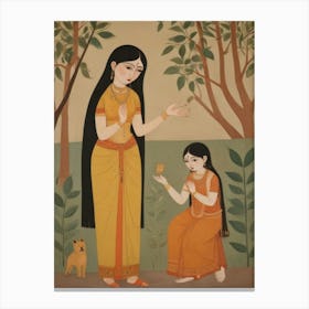 Mother And Daughter 1 Canvas Print