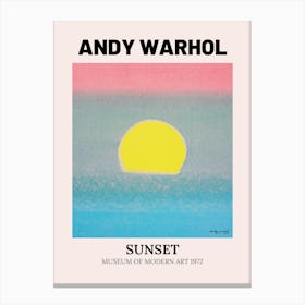 Sunset By Andy Warhol 1 Canvas Print