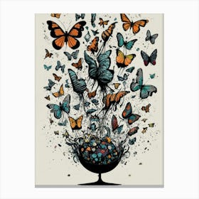 Butterfly Bowl Canvas Print