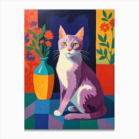 Purple Cat Canvas Print