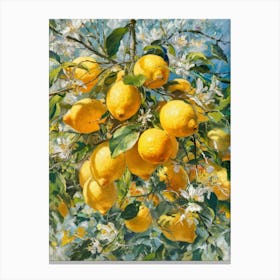 Oil Painting Of Lemons 3 Canvas Print