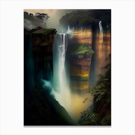 Tequendama Falls, Colombia Nat Viga Style (2) Canvas Print