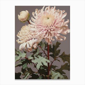 Chrysanthemum 3 Flower Painting Canvas Print