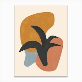 Haworthia Abstract Minimalist Art Canvas Print