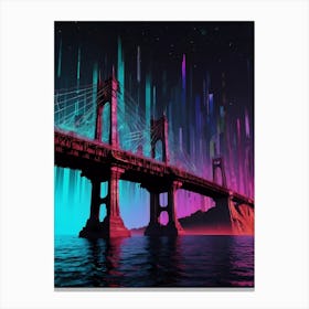 Neon Bridge Canvas Print