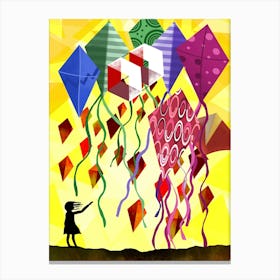 Kite Girl Canvas Print