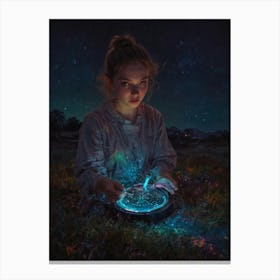 Girl In The Night Canvas Print