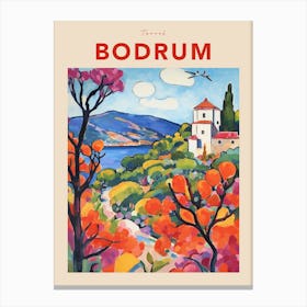 Data Set 43 Fauvist Travel Poster Canvas Print