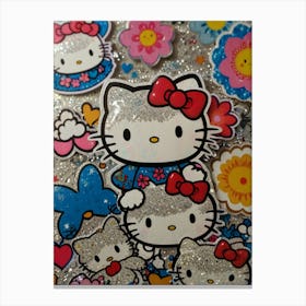 Hello Kitty Stickers Canvas Print