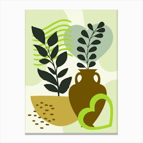 Plant And A Heart Canvas Print