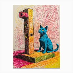 'Blue Cat' Canvas Print