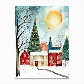 Christmas Village 5 Canvas Print