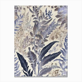 Pattern Poster Blue Star Fern Art Print 0 1 Canvas Print