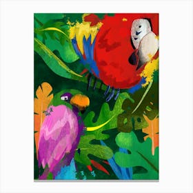 Jungle Parrot Canvas Print