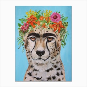 Frida Kahlo Cheetah Canvas Print