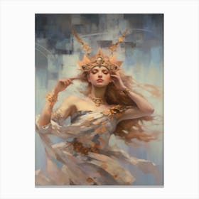 Athena Surreal Mythical Painting 4 Canvas Print