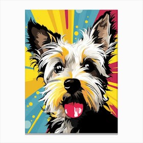 Pop Art Comic Style Yorkshire Terrier 3 Canvas Print