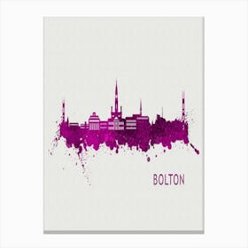 Bolton England City Purple Canvas Print