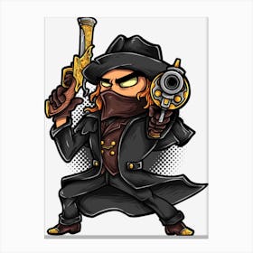 Gangster With A Gun Canvas Print