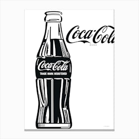 COCA COLA B/W | COCA COLA POP ART Canvas Print