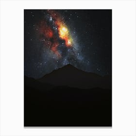 Milky Way Mountain Canvas Print