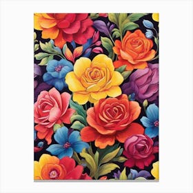 Colorful Roses Canvas Print