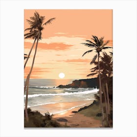 Bathsheba Beach Barbados At Sunset Golden Tones 2 Canvas Print