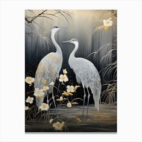 Asian Cranes 2 Canvas Print