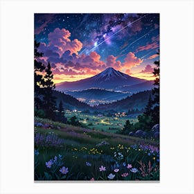 Night Sky Anime aesthetic 45 Canvas Print