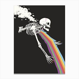 Rainbow Skeleton 4 Canvas Print