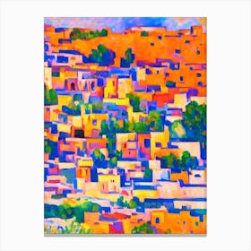 Port Of Fes Morocco Brushwork Painting 1 harbour Canvas Print