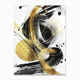 Abstract Gold And Black Canvas Print 2 Canvas Print