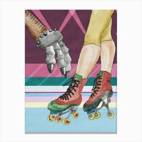 Rexie Loves Rollerskates Canvas Print