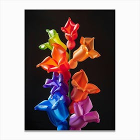 Bright Inflatable Flowers Larkspur 2 Canvas Print