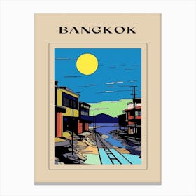 Minimal Design Style Of Bangkok, Thailand 4 Poster Canvas Print