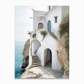 White House Greece Summer Photography Canvas Print