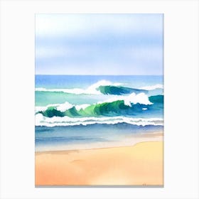 Baga Beach 4, Goa, India Watercolour Canvas Print