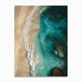 Aerial View Of A Beach 46 Canvas Print