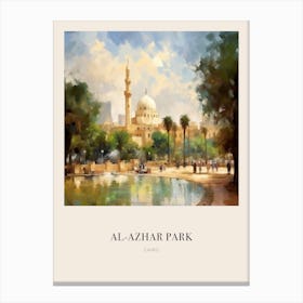 Al Azhar Park Cairo Egypt 3 Vintage Cezanne Inspired Poster Canvas Print