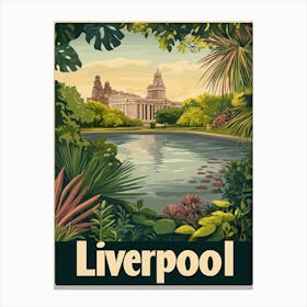 Aihrgdesign A Mid Century Modern Travel Poster For Liverpool 2 Canvas Print