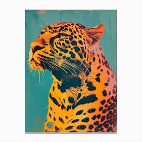 Polaroid Inspired Leopard 3 Canvas Print