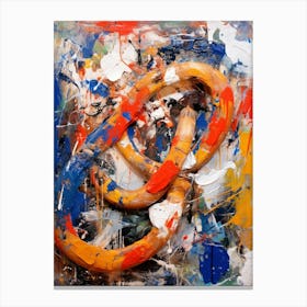 Snake Abstract Expressionism 1 Canvas Print