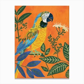 Spring Birds Macaw 3 Canvas Print