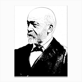 Gottlieb Daimler Black In White Canvas Print