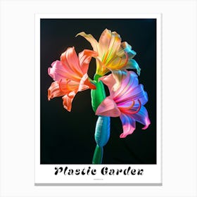 Bright Inflatable Flowers Poster Amaryllis 1 Canvas Print