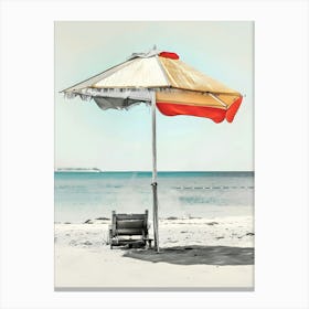 Beach Umbrella 1 Canvas Print