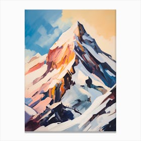 Grossglockner Austria Mountain Painting Canvas Print