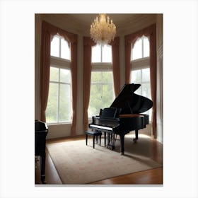 Grand Piano In A Room 2 Canvas Print