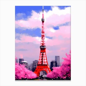 Tokyo Tower Blossom Canvas Print