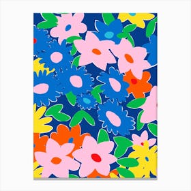 Collage Of Abstract Flowers Canvas Print